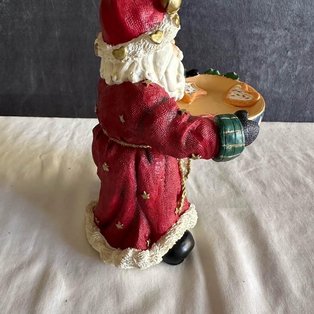 SANTA CLAUS HOLDING A PLATE WITH CHRISTMAS COOKIES - Picture 4 of 9